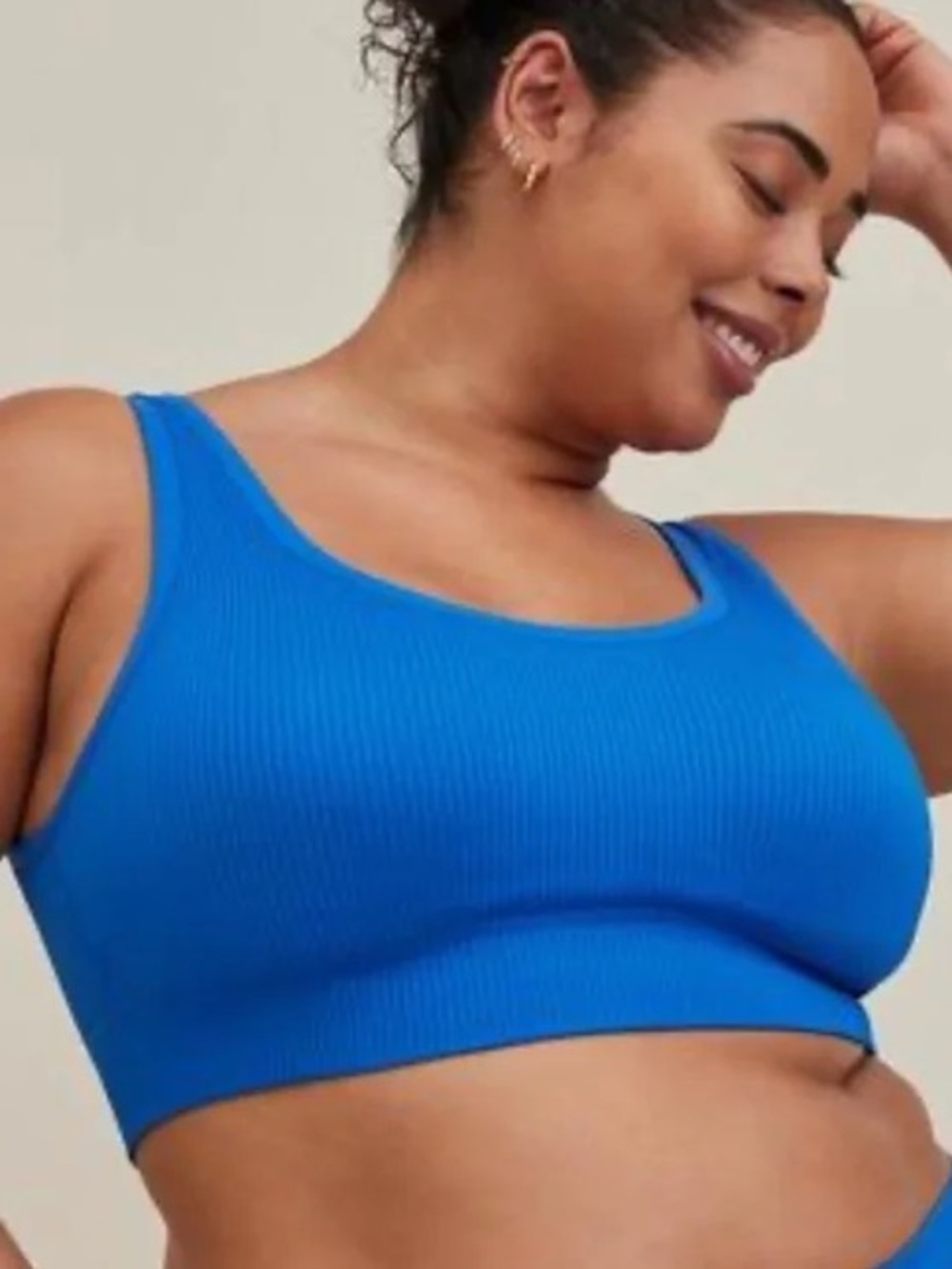Torrid Curve Rib Scoop Bralette Size 1 Nautical Blue